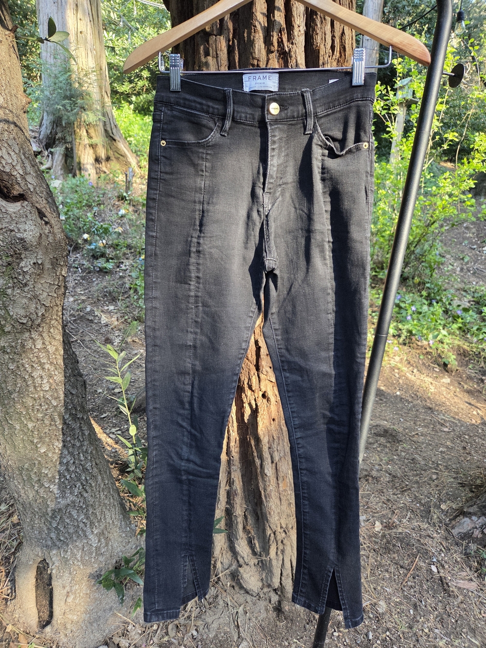 Frame Denim Womens Black Skinny Jeans Size 25